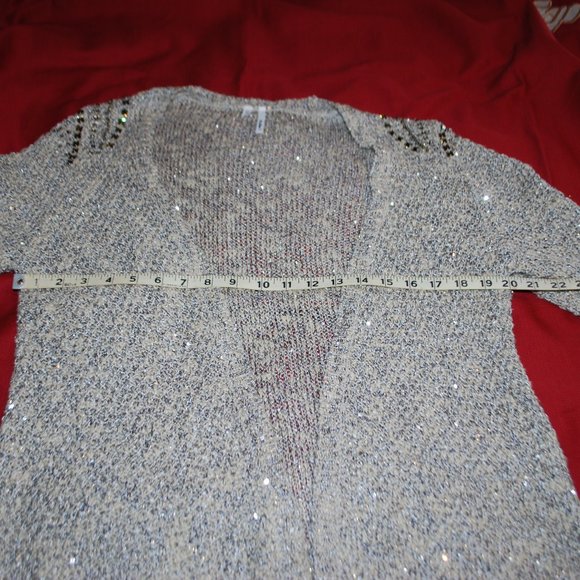 Studio Y Sparkly Open Front Sweater - XL - Picture 4 of 8